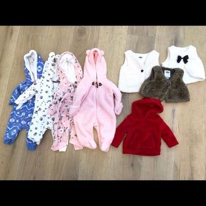 0-3 month girls winter lot